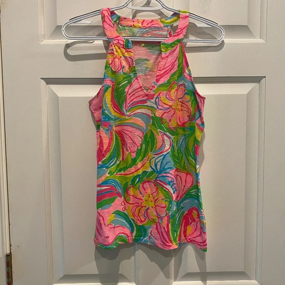 Lillt Pulitzer So A Peeling Elephant Print Arya Tank Top 16709 - Picture 5 of 13